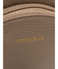 COCCINELLE ALPHA Rucsac din piele taupe cald - Genți femei - 4