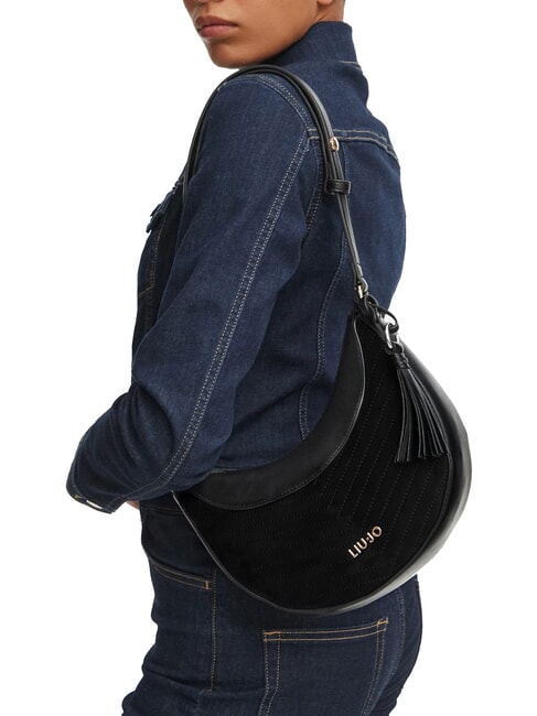 CIRRY Geantă de umăr Hobo BLACK - Genți femei