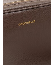 COCCINELLE ALPHA Geantă de umăr mini, din piele brunetă - Genți femei - 4