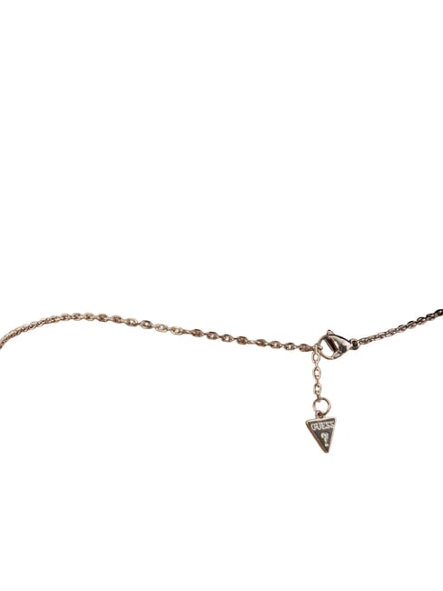 STYLISH GUESS Colier, formă de monedă cu logo SILVER - Lănțișoare