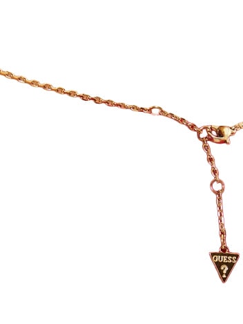 STYLISH GUESS Colier, formă de monedă cu logo aur galben - Lănțișoare
