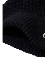 GUESS KNITTED Pălărie cu manșetă și logo pe lateral BLACK - Căciuli - 4
