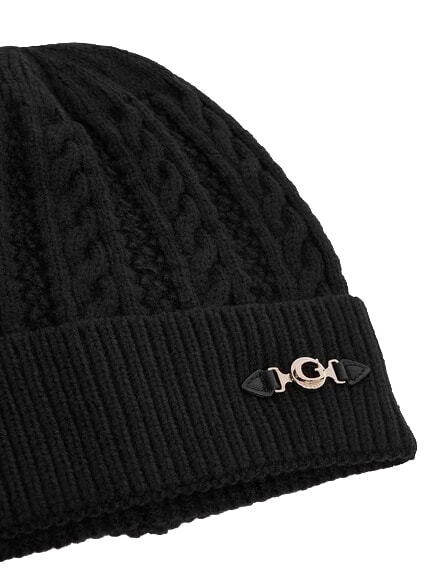FRANCES KNITTED Căciulă tricotată cu manșetă BLACK - Căciuli