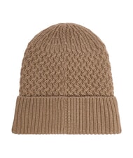 GUESS KNITTED Pălărie cu manșetă și logo pe lateral BEIGE - Căciuli - 2