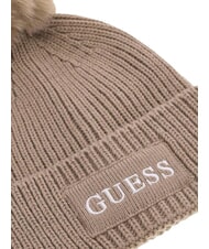 GUESS AMORETTE KNITTED Pălărie cu pompoane gri-maro - Căciuli - 3