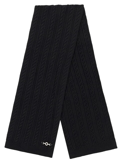 FRANCES KNITTED Eșarfă cu &icirc;mpletitură BLACK - Eșarfe