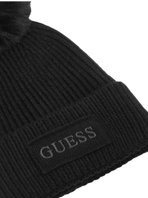 AMORETTE KNITTED Pălărie cu pompoane BLACK - Căciuli