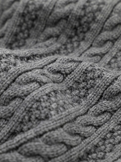 FRANCES KNITTED Eșarfă cu &icirc;mpletitură gri - Eșarfe