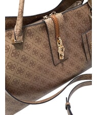 GUESS YVONNE LOGO Geantă de m&acirc;nă, cu curea de umăr LOGO LAPTE - Genți femei - 4