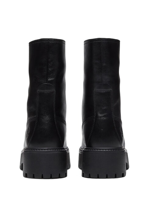 STONE STREET Ghete din piele pentru gleznă negru plin de cereale - Pantofi femei