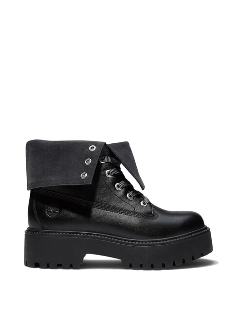 STONE STREET Ghete din piele pentru gleznă negru plin de cereale - Pantofi femei