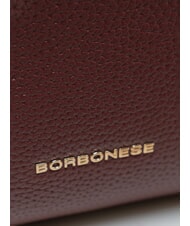 BORBONESE TRUNK BAGS Geantă de m&acirc;nă cu curea de umăr merlot/natural op - Genți femei - 3