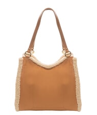 BORBONESE SUEDE LOGO Geantă de cumpărături de umăr Piele - Genți femei - 4