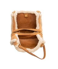 BORBONESE SUEDE LOGO Geantă de cumpărături de umăr Piele - Genți femei - 5
