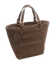 BORBONESE SUEDE LOGO Geantă de cumpărături cap &icirc;ntunecat - Genți femei - 2