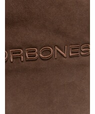 BORBONESE SUEDE LOGO Geantă de cumpărături de umăr cap &icirc;ntunecat - Genți femei - 3