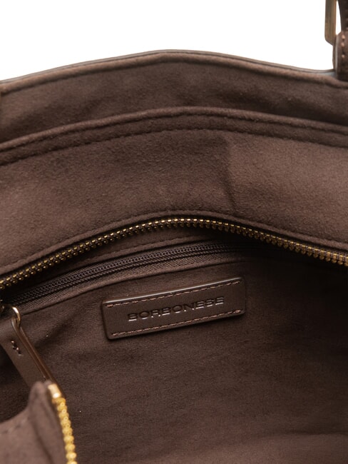 SUEDE LOGO Geantă de cumpărături de umăr cap &icirc;ntunecat - Genți femei