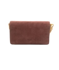 PINKO LOVE ONE SLOUCHY Geantă de umăr mini, din piele Burgundia-aur antic - Genți femei - 4