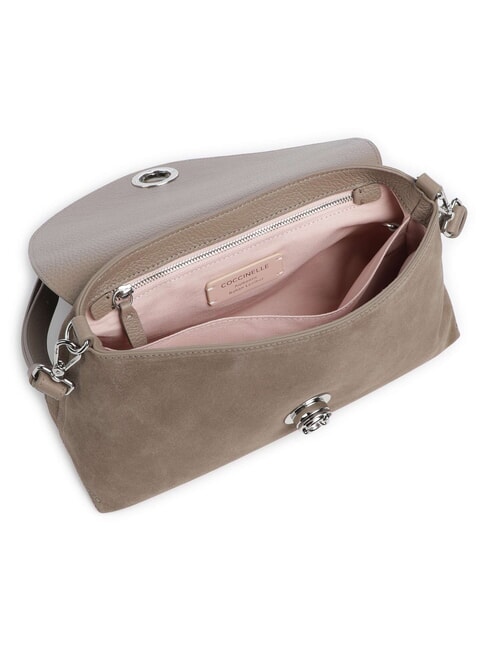 NIKLA SUEDE BIMATERIAL Geantă de umăr taupe cald - Genți femei