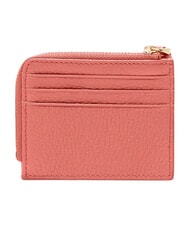 COCCINELLE TASSEL Suport card cu fermoar din piele ciocanita argilă roz - Portofele femei - 3