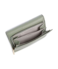 COCCINELLE METALLIC SOFT Portofel dublu din piele ciocanita verdeaţă - Portofele femei - 3