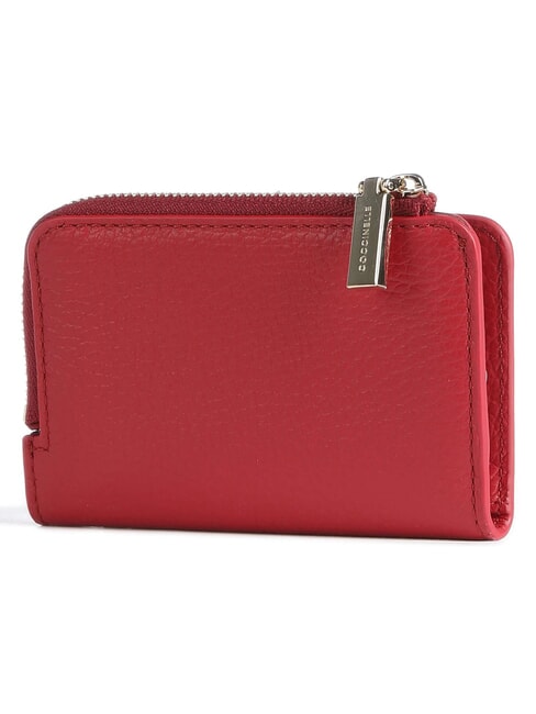 METALLIC SOFT Suport card din piele rubin - Portofele femei