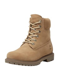 TIMBERLAND PREMIUM Ghete din piele cu șireturi bej mediu - Pantofi femei - 4