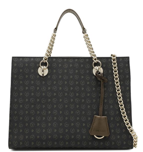 Heritage Bronze Geantă de mână, cu curea de umăr negru de bronz - Genți femei