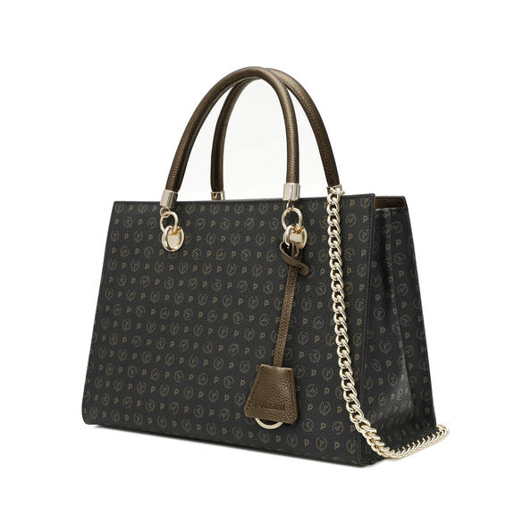 Heritage Bronze Geantă de mână, cu curea de umăr negru de bronz - Genți femei